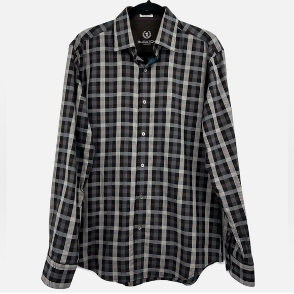 Bugatchi Uomo Men's Long Sleeve Button Down Cotton Shirt - Picture 1 of 14